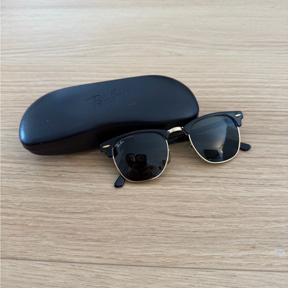 Ray-Ban Clubmasters Classic Black and Gold Sunglasses